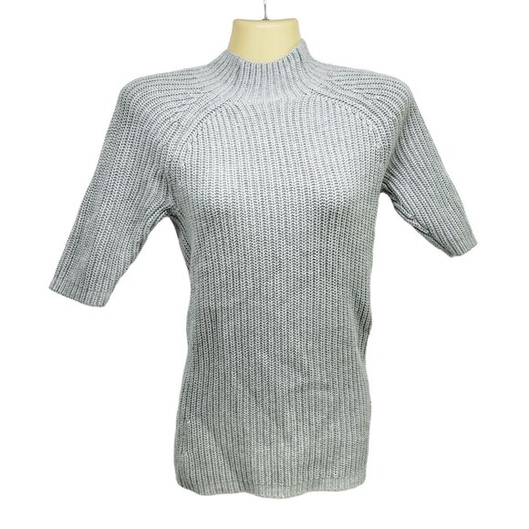 Michael Michael Kors Sweater Cotton‎ Blend Shaker Women's Size XS Gray Grey - Picture 6 of 7